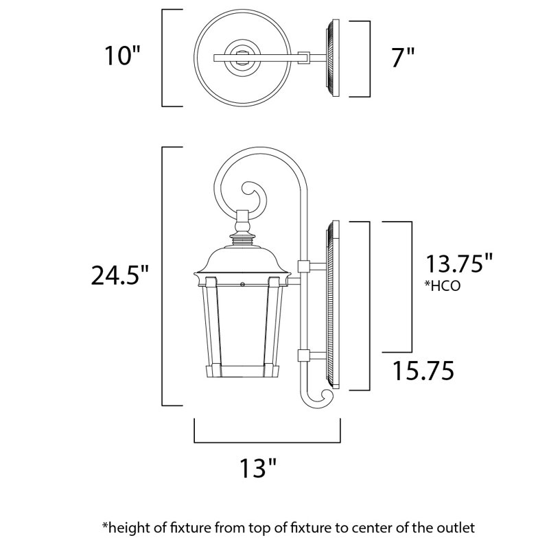Dove Springs Wall Light, 24.5" H x 10" W x 13" D