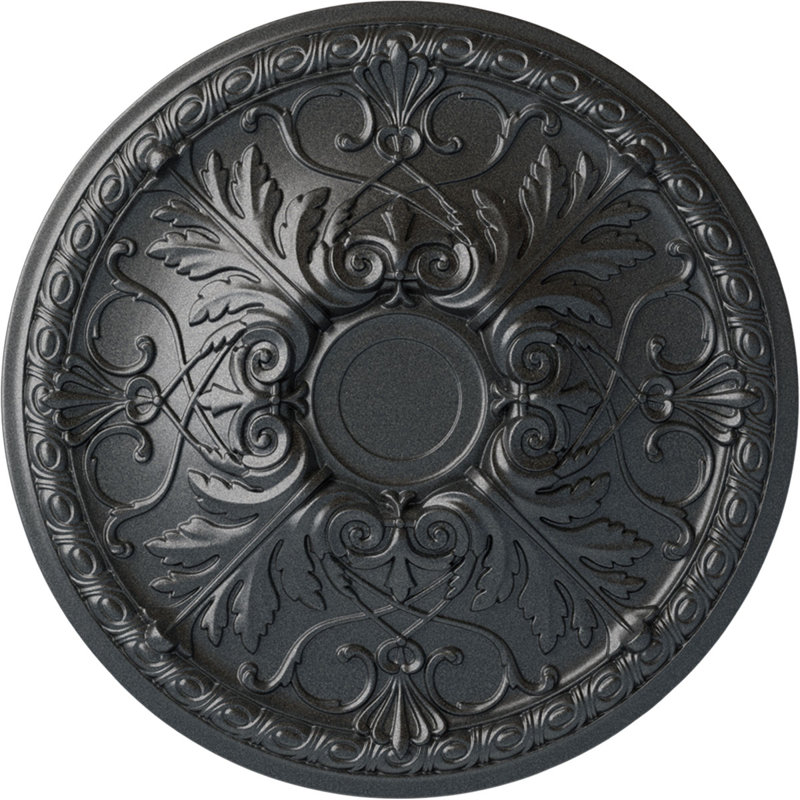 Médaillon de plafond Endurathane Tristan, DO 26 po x P 3 po (convient aux auvents jusqu'à 5 1/2 po), Étain