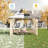 10'x12' Wooden Patio Gazebo with Solid Spruce Frame, Aluminum Double Roof & Netting