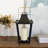Accent black metal floor tabletop lantern