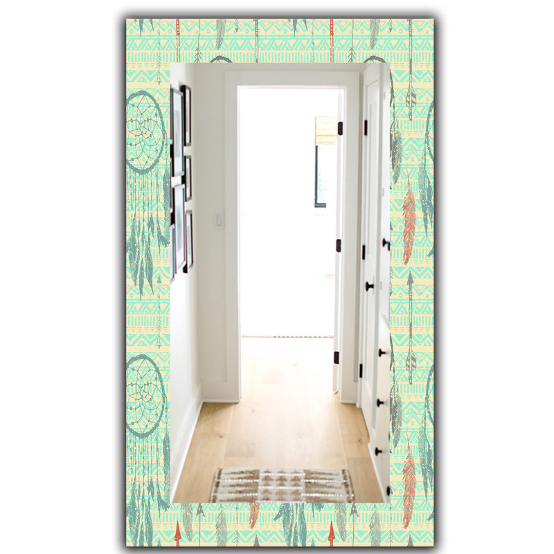 Miroir mural sans cadre plumes, H 39,4 po x l 29,5 po