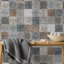Antigua Lis 13" x 13" Straight Edge Porcelain Metal Look Wall Tile-451134884
