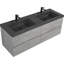 Meuble-lavabo de salle de bain mural moderne avec deux lavabos en quartz noir-1633632762