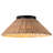 1-Light Hand-Woven Rattan LED Flush Mount