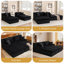 Chaise longue rembourrée en velours côtelé moderne sans assemblage requis-1312131821-1312131808
