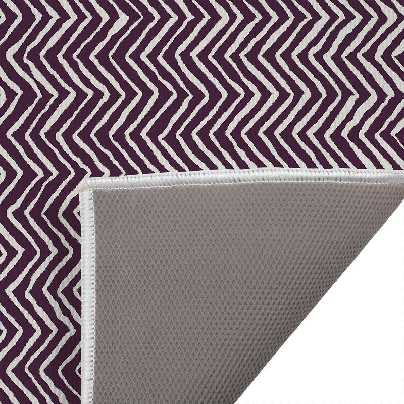 Tapis de toilette rectangulaire antidérapant à chevrons