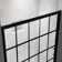 Cyrus 60"W x 72"H Single Sliding Aluminum Framed Black-Grid Shower Door with Heat Soaking Process and Protective Coating Treatment