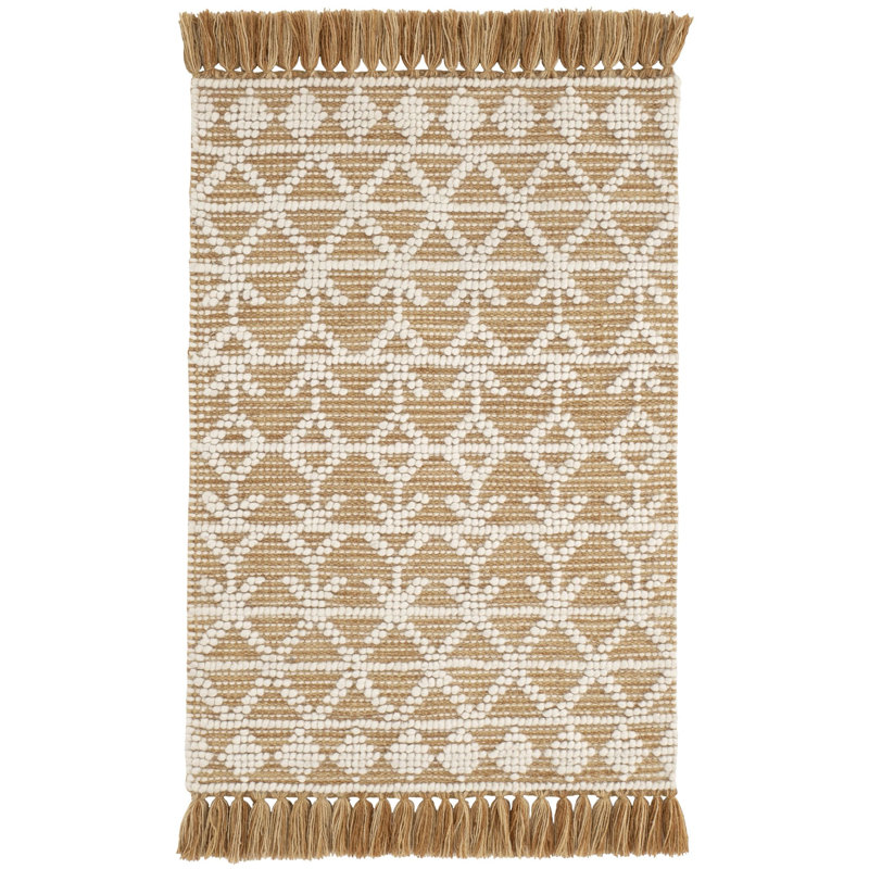 Pembrook Ochre Handwoven Wool Rug, Runner 2'6" x 8'