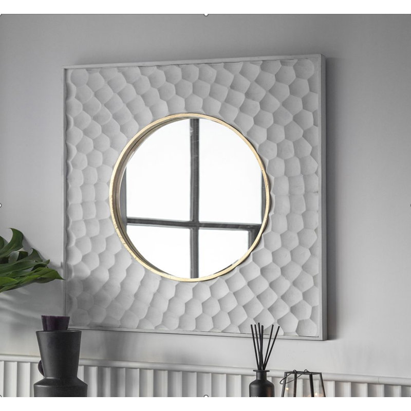 Miroir carré en bois manufacturé Groff