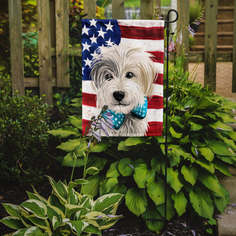 Polyester à 2 côtés 15 x 11 po drapeau de jardin, Lucas terrier