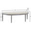 Banc rembourré capitonné beige clair Coastal
