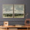 «Pink Hazy Sky I», reproduction encadrée de qualité supérieure - prête à être accrochée - aucun clou requis - aucun clou requis