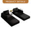 Canapé-lit convertible, futon pliable en velours côtelé avec cadre et coussin fixes, canapé-lit 3 places pour le salon, la chambre à coucher ou le studio-2016613382