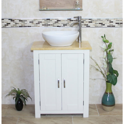 Seabreeze 650mm Single Bathroom Vanity with Vessel Ceramic Basin