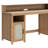  Farmhouse Computer Desk With LED Lights, Drawers, Monitor Stand And Power Outlets-799643337