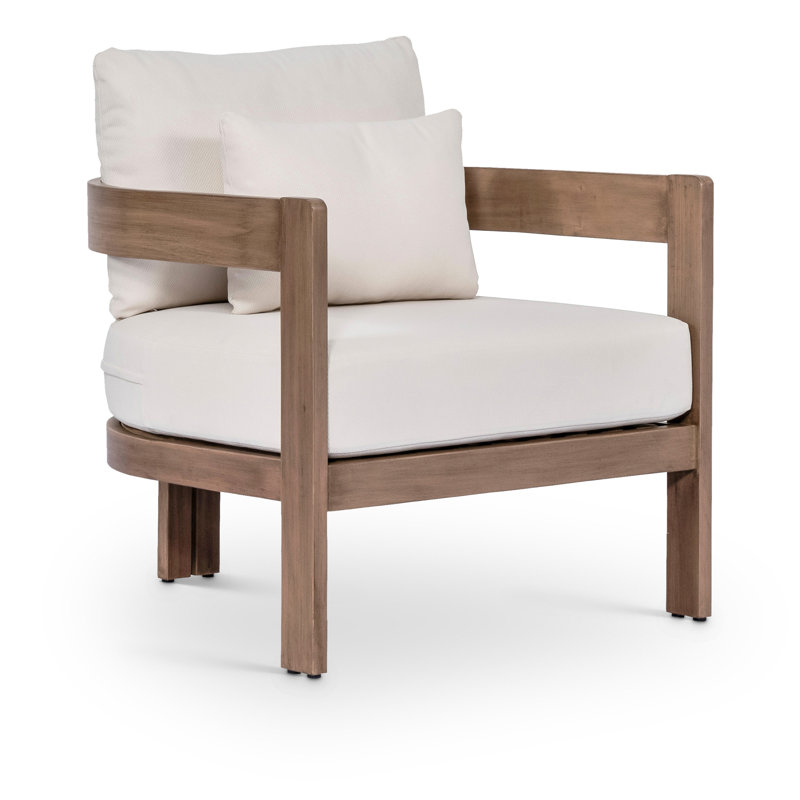 Chaise d'extérieur rembourrée en tissu avec housse de protection Newport Glenmore, Crème