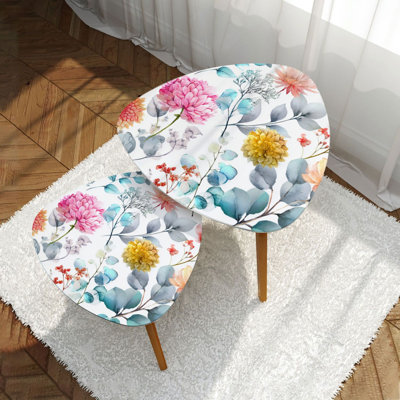 Ensemble de 2 tables basses gigognes Triangle