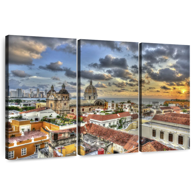 Sireci Cartagena At Sunset, 48" H x 74" W