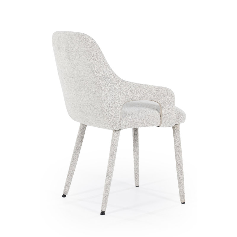 Dining Chair Upholstered Arm Chair, Beige