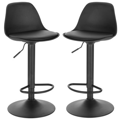 Rikard Swivel Upholstered Adjustable Height Counter Stool