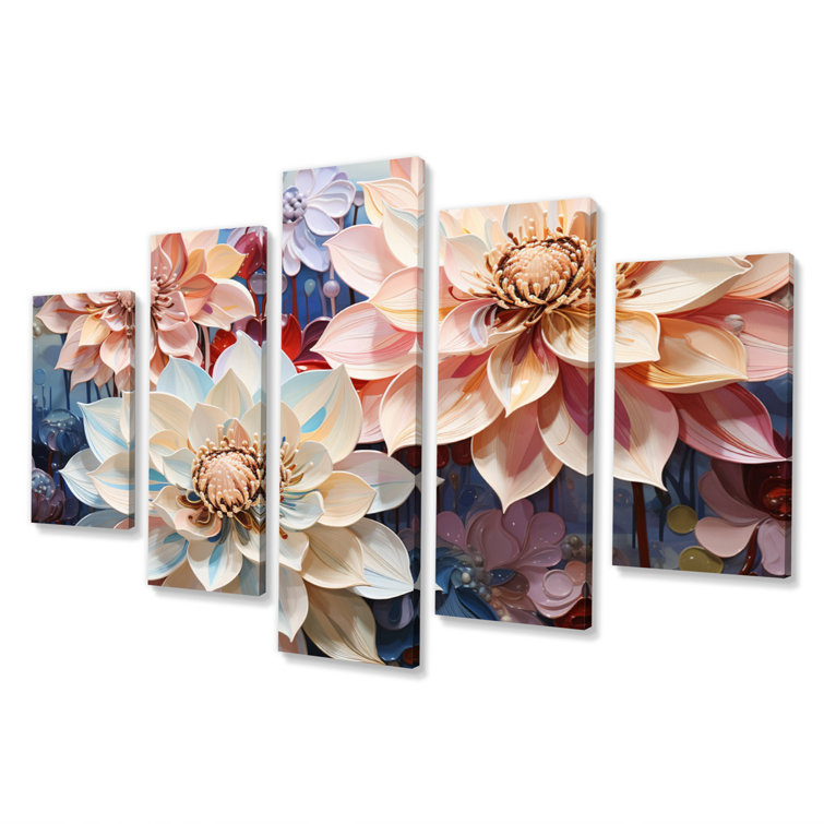 Winston Porter China Art Graceful Blossoms IV On Canvas 5 Pieces Print ...