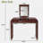 3-in-1 Vanity Desk With Flip Mirror, 2 Drawers, Gold Metal Accents And Storage Space-1947315277