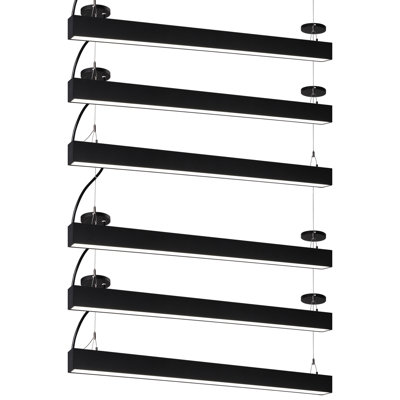Acies 4FT 3CCT Linkable LED Linear Light Fixture, 50W 6500LM Ultra Bright Downlight for High Ceiling