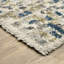 Tapis ivoire / bleu à poils longs Aveline-1125831740
