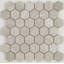 Stone Mosaics Hexagon Honed 2" x 2" Natural Stone Field Tile in Chenille White