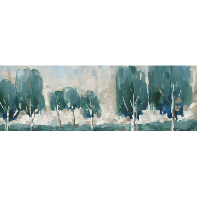 Shining Green - Wrapped Canvas Panoramic Painting, 25cm H x 76cm W x 3.81cm D