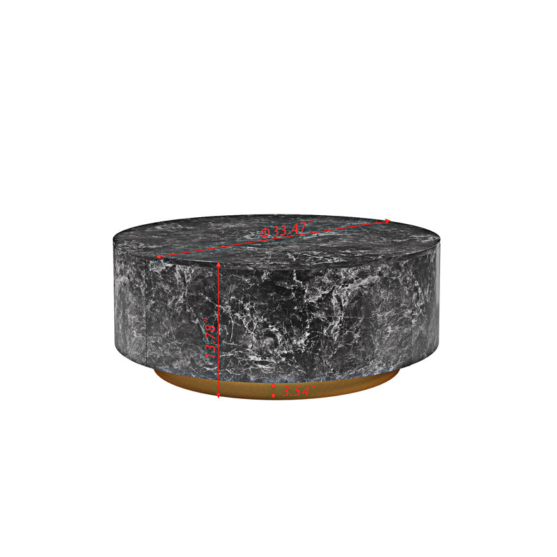 Round Coffee Table, Dark Gray