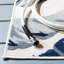Tapis intérieur / extérieur floral ivoire / bleu marine / gris Sandisfield-1357450048