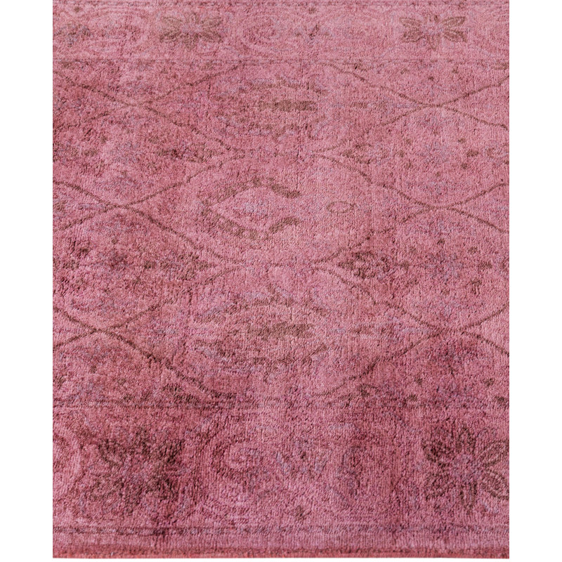 Overdyed One-of-a-Kind 2' 6" X 10' 3" Hand Knotted Area Rug