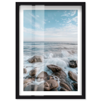 «Rocky Beach Dynamics Shadowbox Print Coastal Art Prints» par Notoriart