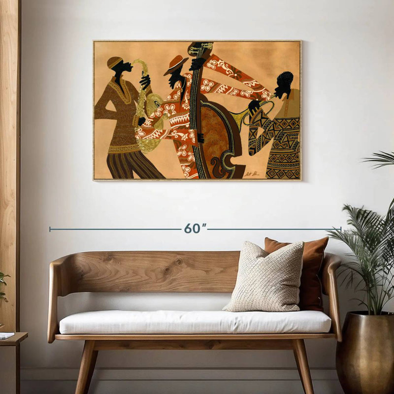 All That Jazz, Cadre flottant en bois naturel, 43 po x 29 po