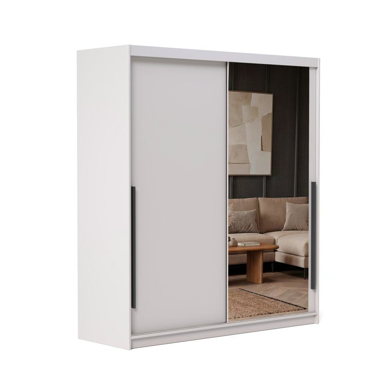 Manufactured Wood Wardrobe, 215cm H x 140cm W x 60cm D, Cashmere