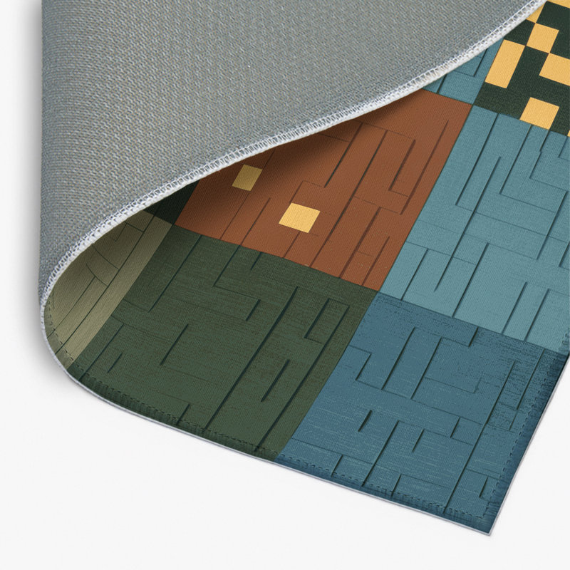 Tapis intérieur et extérieur Earth Grid Harmony, Rectangulaire 3 pi x 5 pi