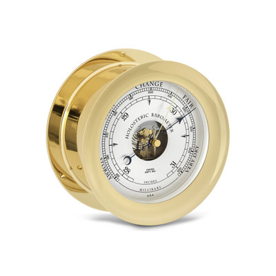 6" Ship's Bell Barometer in Brass