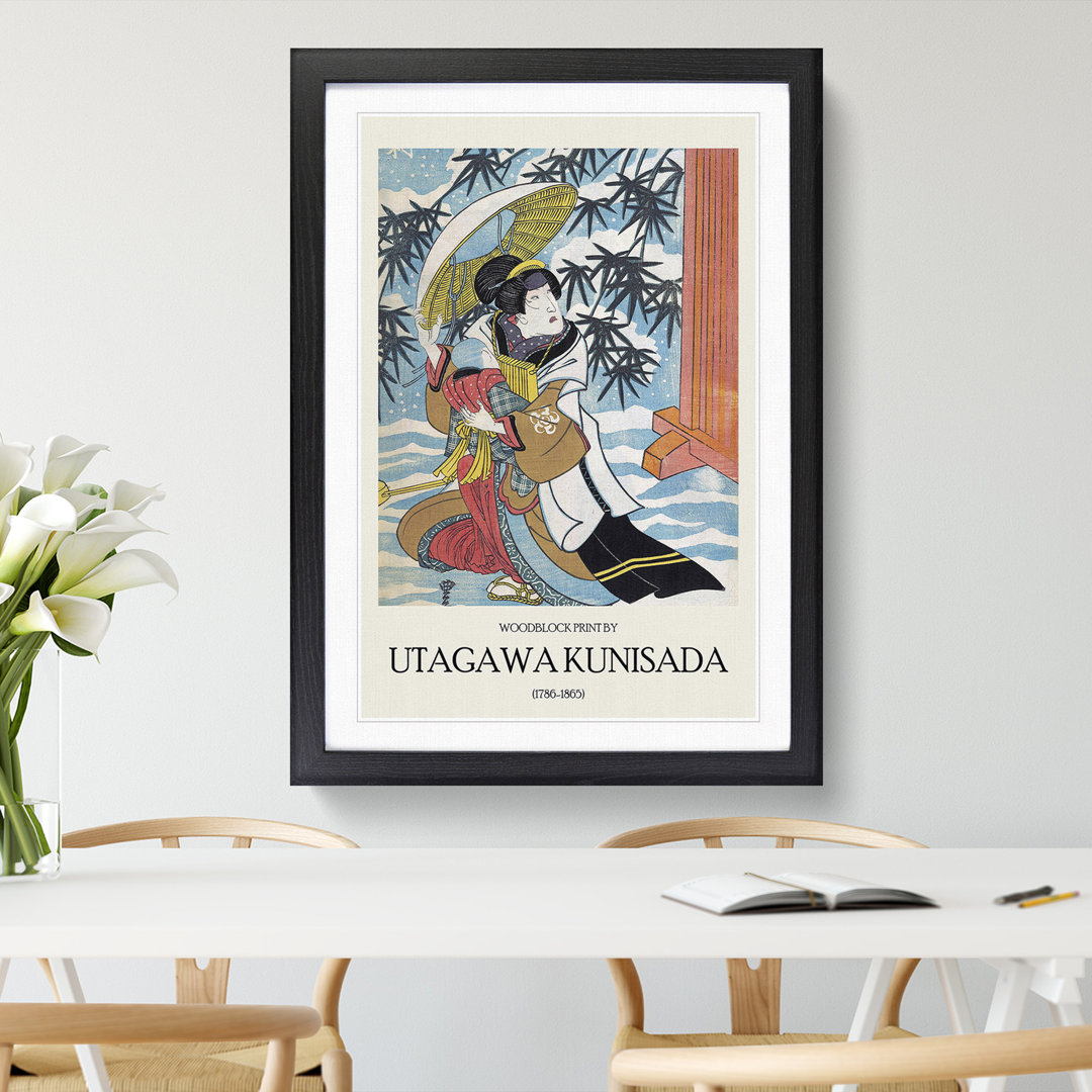 Caught in the Snow by Utagawa Kunisada - Picture Frame Art Prints