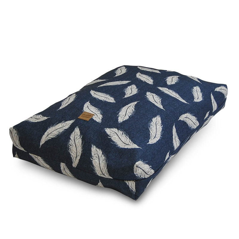 Orthopedic Polyester Pet Bed, 22cm H X 98cm W X 71cm D, Navy/Stone