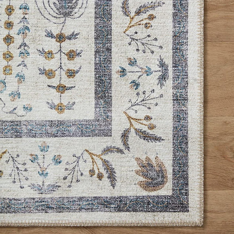Rifle Paper Co. x Loloi Maison Wisteria Cream Rug, Runner 2'6" x 9'6"