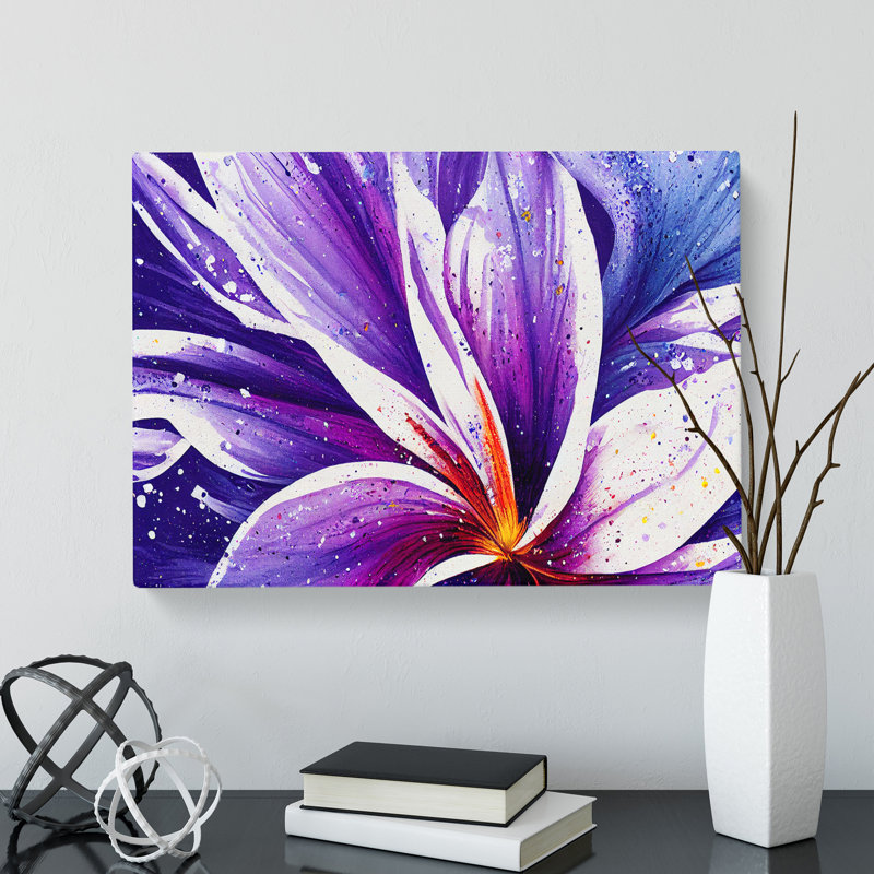 Colourful Iris Flower Vol.2 Abstract - Wrapped Canvas, 35cm H x 50cm W x 3cm D