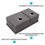 Évier de cuisine à double cuve encastrable 33 po x 19 po x 10 po (60/40) de calibre 16 avec deux cuves profondes de 10 po