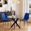 Ensemble de table de salle à manger 36 po avec chaises en velours-1810328227-1810328238-1795274774