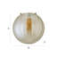 Chessy 25cm H Glass Globe Lamp Shade ( Clip On ) in Yellow