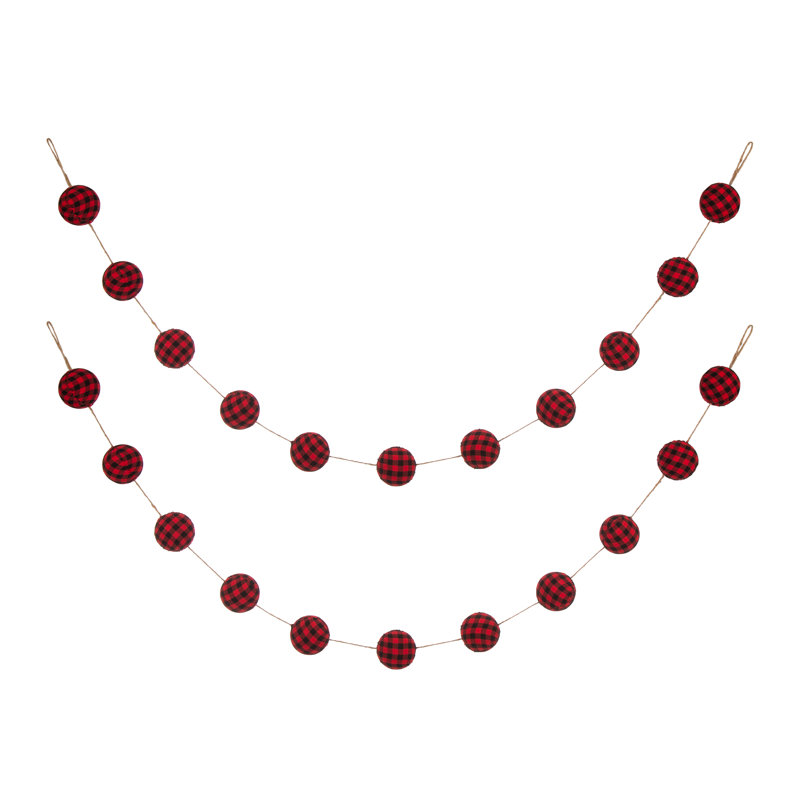 Guirlande fantaisie 6,53 pi, Rouge/noir