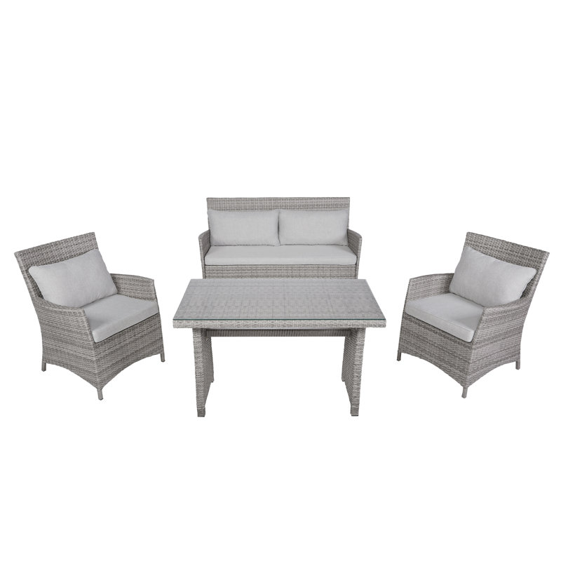 Grammer 4 - Person Patio Conversation Sets with Cushions