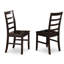 Ensemble de table de salle à manger 3 pièces comprenant une table de cuisine ronde avec piédestal et 2 chaises de salle à manger, 36 x 36 pouces, cappuccino-140093795-140093796-140093798