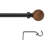 48" Adjustable Single Curtain Rod and Coordinating Finial Set-1035032542