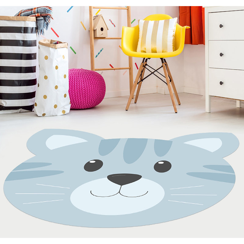 Vinyl Machine Printed Area Rug, Rectangle 97 x 100cm